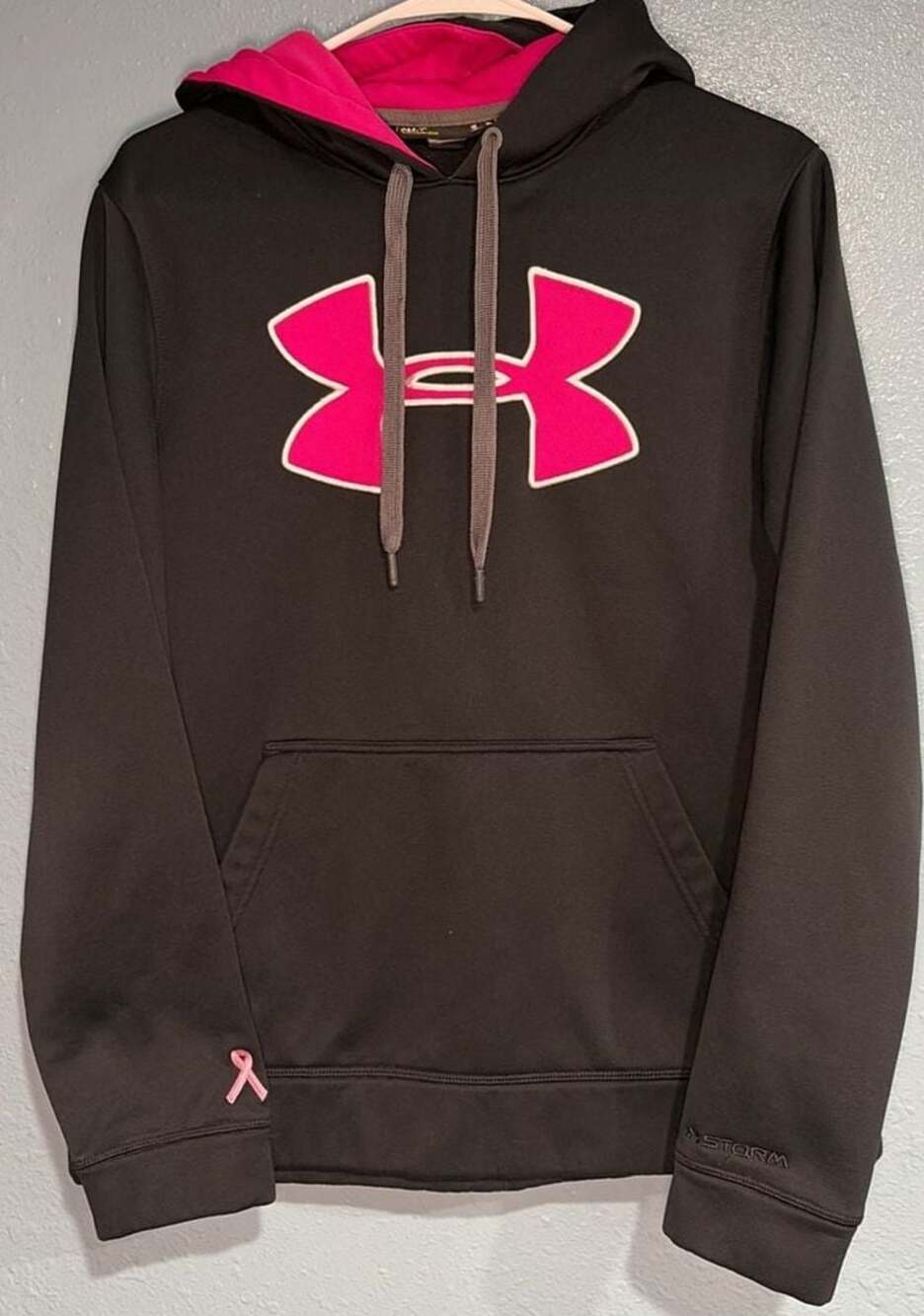 Under Armour Women's Storm Fleece Pullover Hoodie Black and Pink